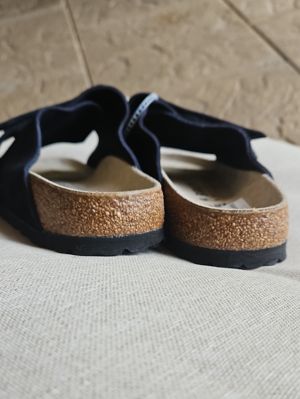 Birkenstock Oita Suede Slides, Dark Navy Blue (Almost Black) Woman's 8, Men's 6 - Picture 5 of 8